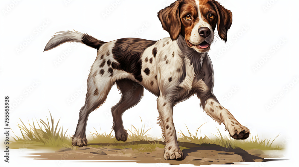 Hunting dog icon Hunting 3d rendering