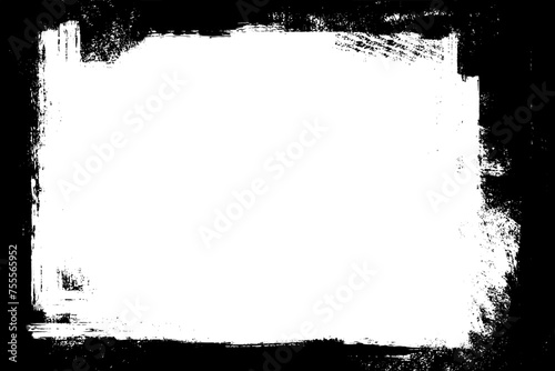 Artistic universal frame. Black and white abstract grunge. Decorative elements for design
