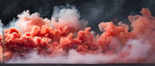 Bright red smoke background Abstract, misty fog on background. copy space, wallpaper.