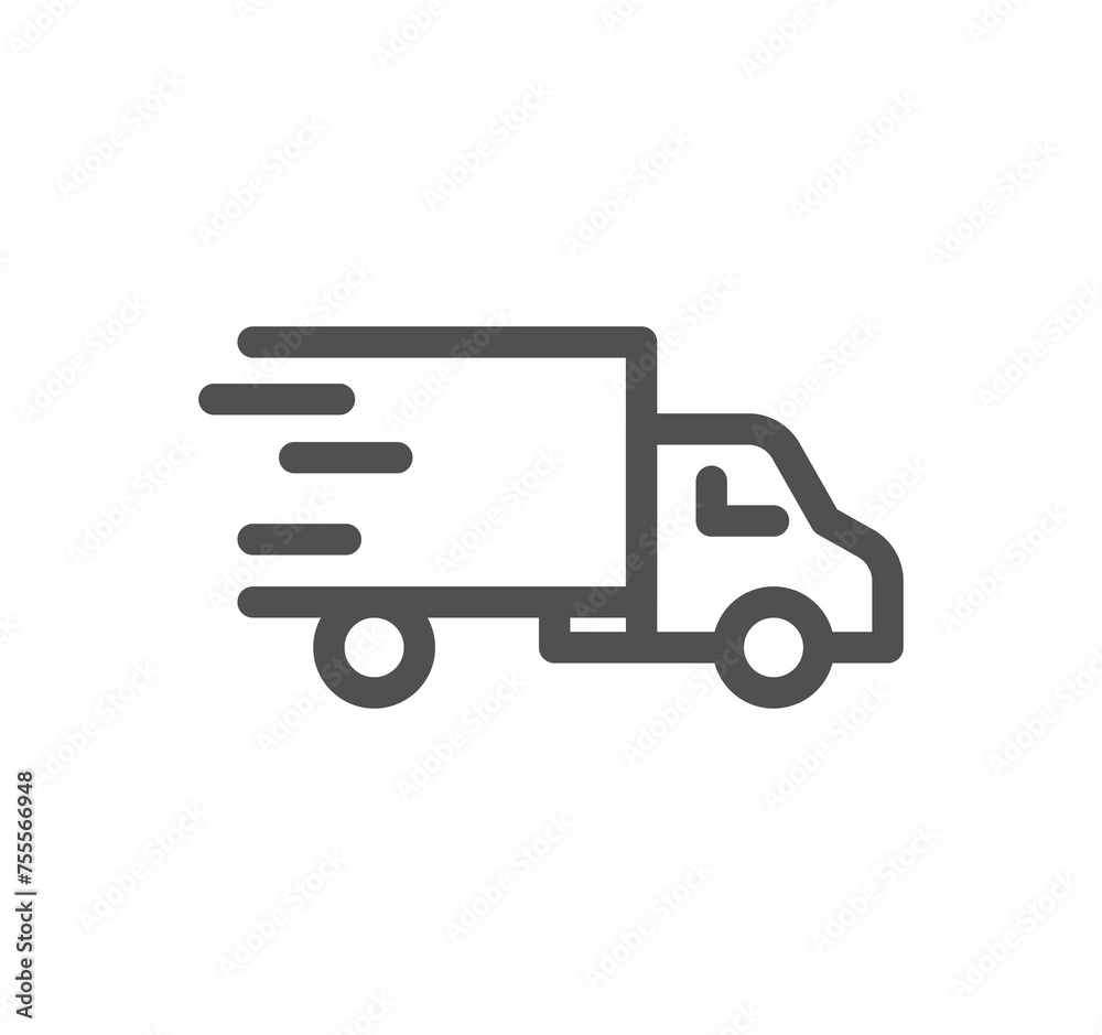 Food and package delivery related icon outline and linear symbol.	

