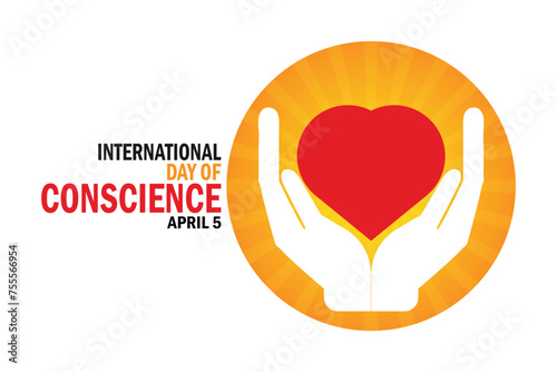 International day of Conscience. Holiday concept. Template for background, banner, card, poster with text inscription