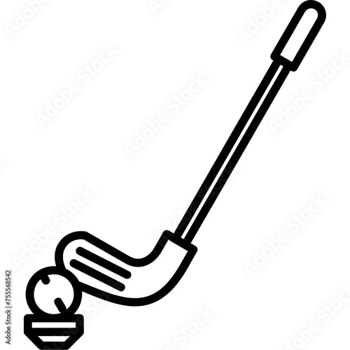 Golf Ball and Club Icon