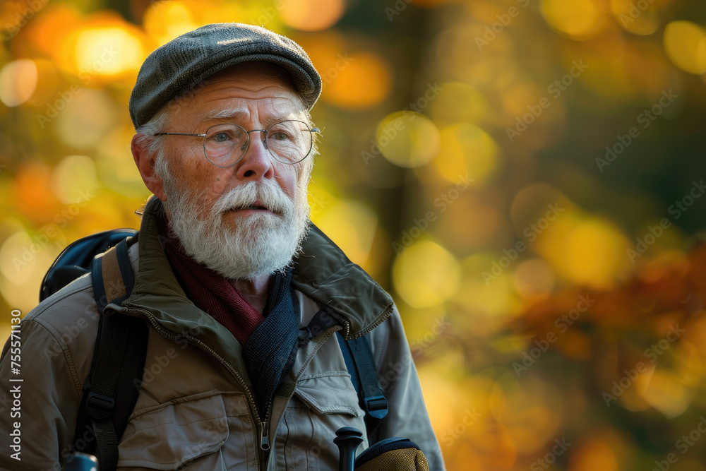 Active Senior Man Hiking Portrait,Active elder people, Adventure Active Senior Man Hiking Portrait,Active elder people, Adventure