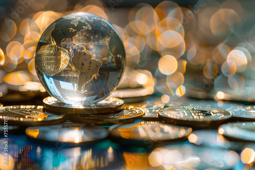 finance, BTC, crypto and stock prices and chart showing stock market