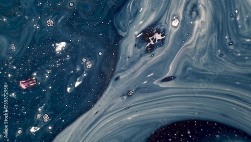 Blue colors in the water, close-up detail. Abstract music loves power.