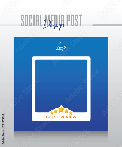 Customer feedback testimonial social media post web banner template