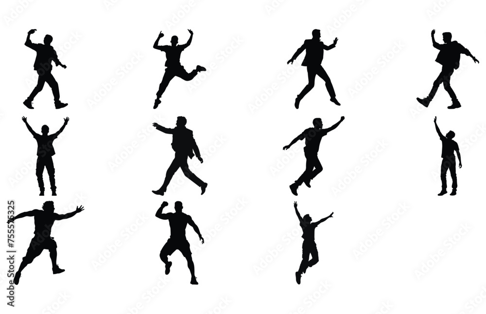 energetic man activity silhouette, man icon, energetic man concept, vector illustration,