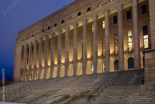 Parliament house of Finland in Helsinki. photo