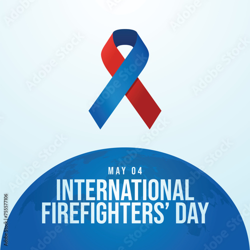 International Firefighters Day design template good for celebration usage. firefighter ribbon template. vector eps 10. flat design.