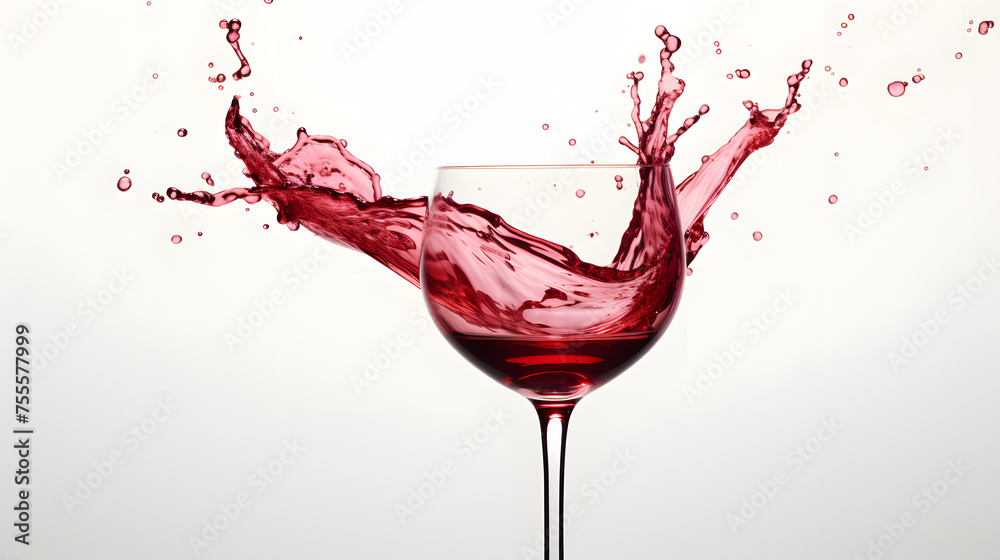Wine Splash 3d Rendering