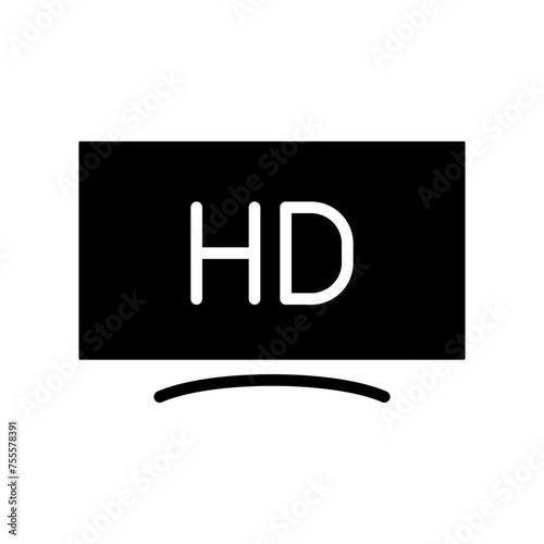 Tv glyph vector icon isolated on white background. Tv glyph vector icon for web, mobile and ui design