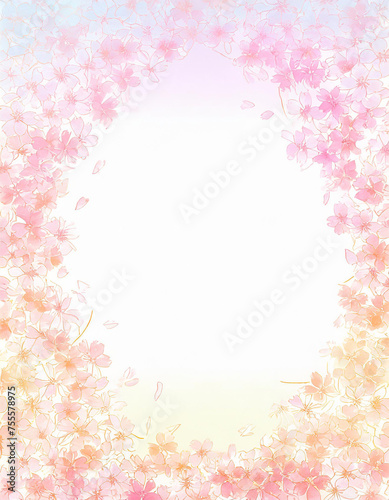【縦写真】桜の背景素材