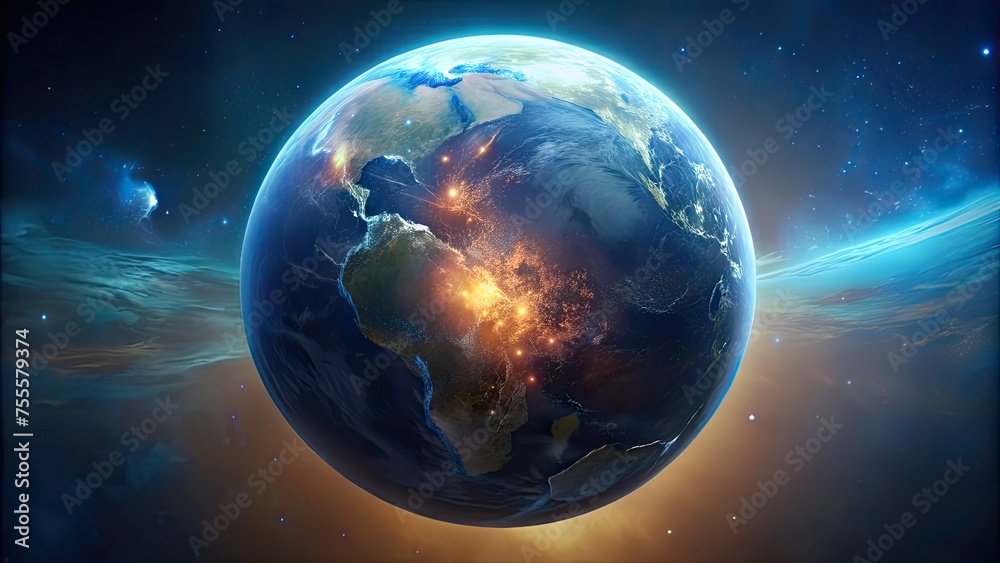 Fototapeta premium beautiful earth viewed from space