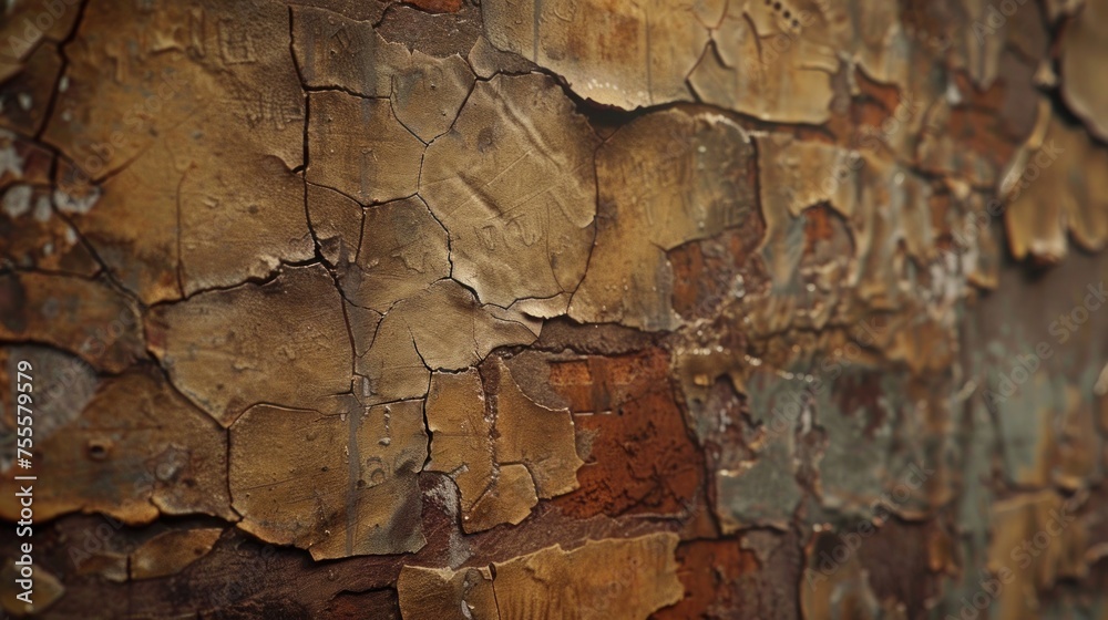 Old brick wall with cracked facing brown paint Old brick wall with cracked facing brown paint