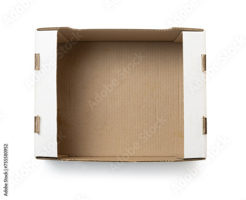 Cardboard box for vegetables, fruits and other things. © AlenKadr
