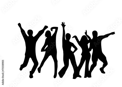 people dancing silhouettes