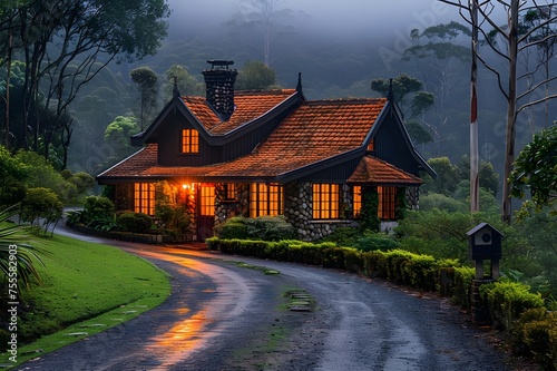 An image of a green building with sustainable architecture and energysaving features. The building maximizes natural light and heat absorption for energy efficient living and incorporates passive sole