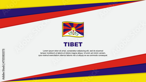 Tibet Flag Abstract Background Design Template. Tibet Independence Day Banner Cartoon Vector Illustration. Tibet Design