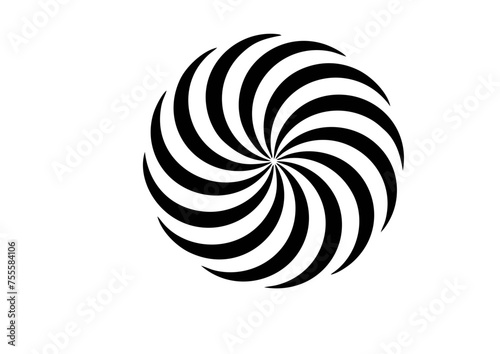 black and white spiral
