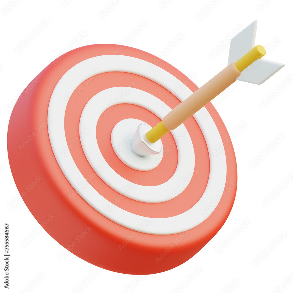 Business target related 3D icon on transparent background, perfect for any design need Business target related 3D icon on transparent background, perfect for any design need