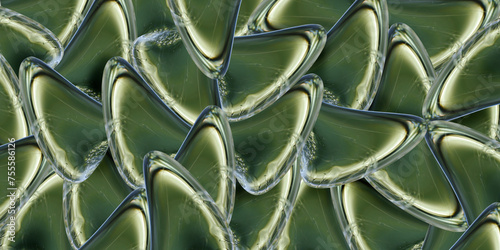 Abstract liquid green shapes beauty graphic illustration