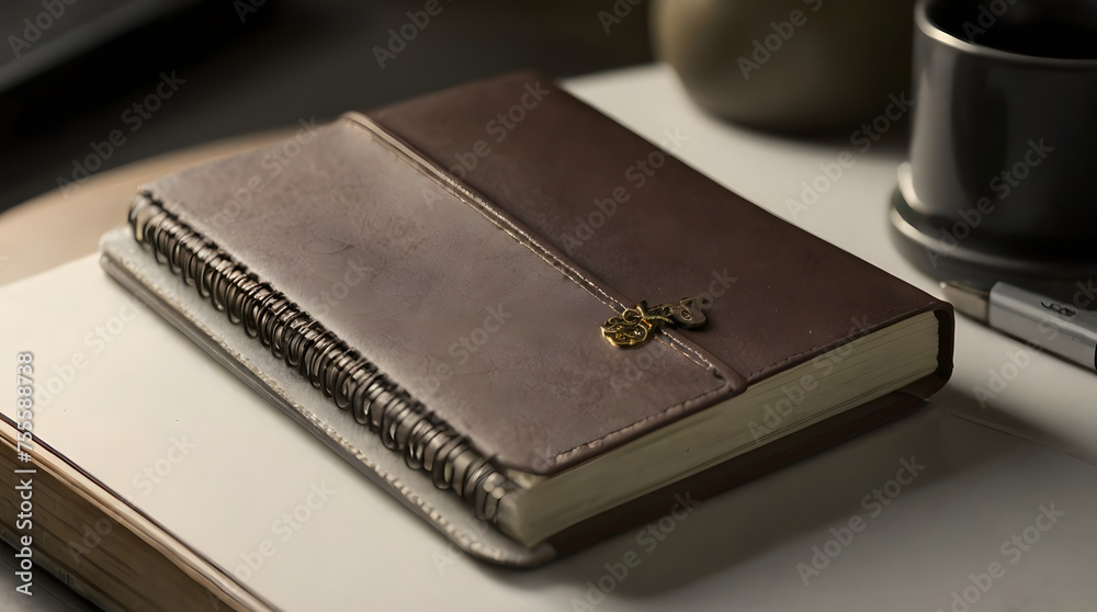 Brown leather book Brown leather book