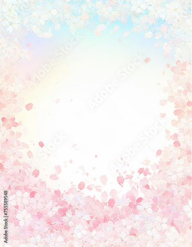 【縦写真】桜の背景素材