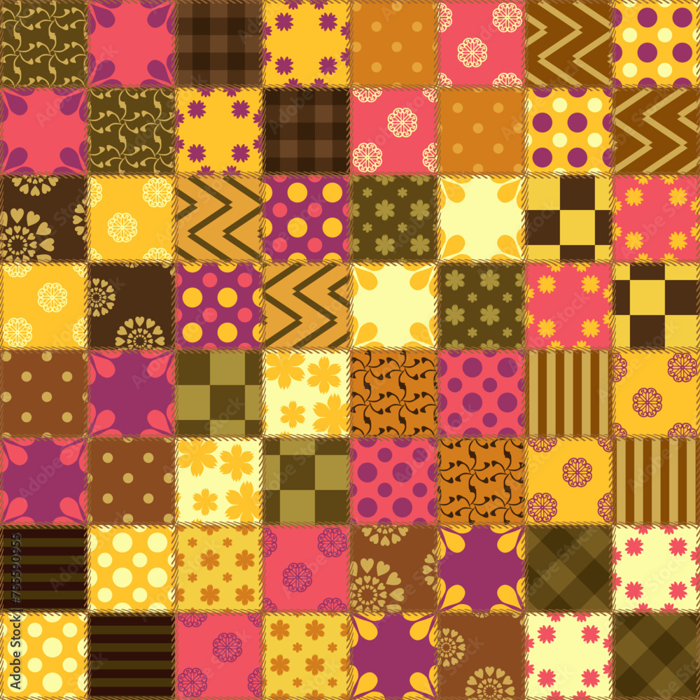 patchwork background with different patterns patchwork background with different patterns