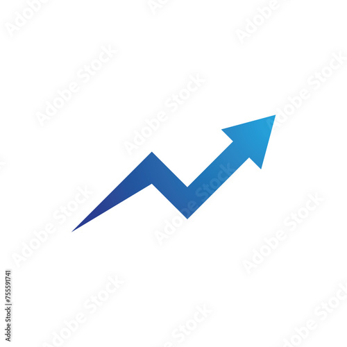  Financial And Investment Vector Logo Design With Arrow Finance Chart Illustration