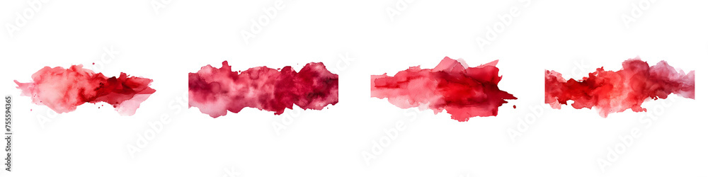 Crimson watercolor stain on a white background Crimson watercolor stain on a white background