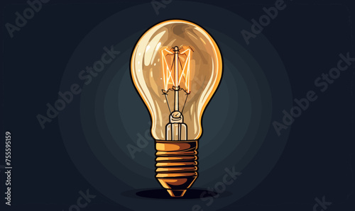 light bulb isolated vector style illustration