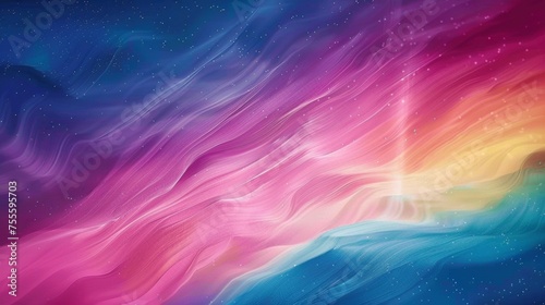 Abstract color gradient resembling the aurora borealis dancing in the sky.