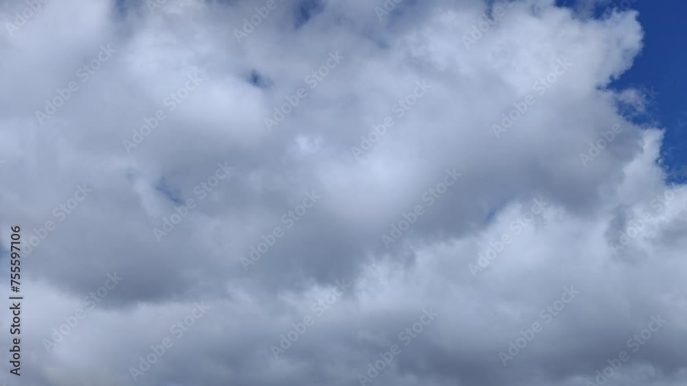 Sky full of cumulus clouds in the morning