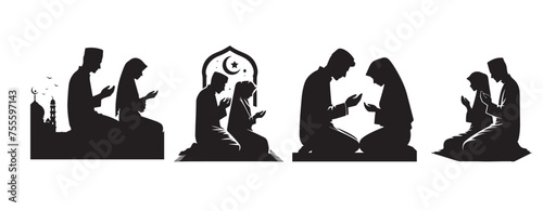 silhouette of Husband & Wife