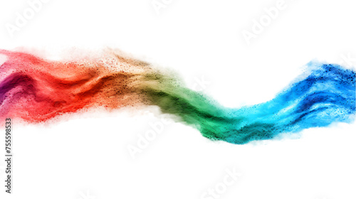 Azerbaijan flag colours powder exploding on isolated background