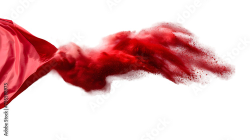 Bahrain flag colours powder exploding on isolated background