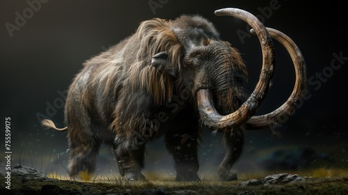 Mammoth. The concept of extinct animals 