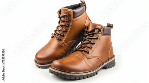 Pair of new fashion leather men's winter shoes.