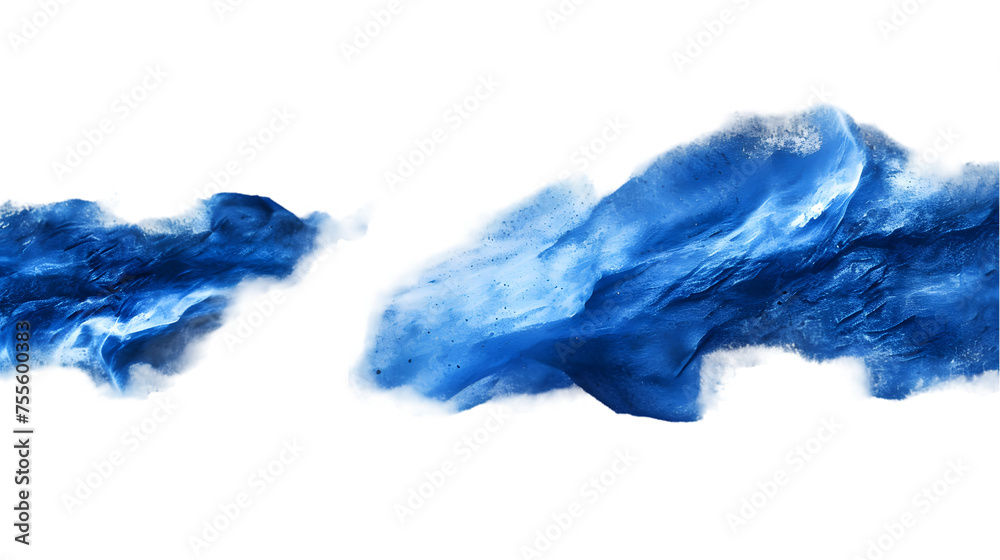 Fototapeta premium Finland flag colours powder exploding on isolated background