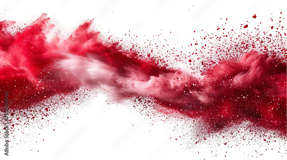 Latvia flag colours powder exploding on isolated background