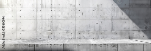A bright light colored concrete wall. Concrete wall and floor abstract background. 