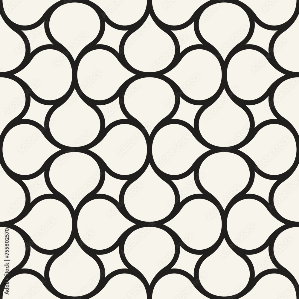 Vector seamless pattern. Repeating geometric elements. Stylish monochrome background design. Vector seamless pattern. Repeating geometric elements. Stylish monochrome background design.