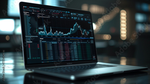 A laptop screen displaying cryptocurrency trading, reflecting the dynamic and digital nature of financial transactions in the digital currency market.