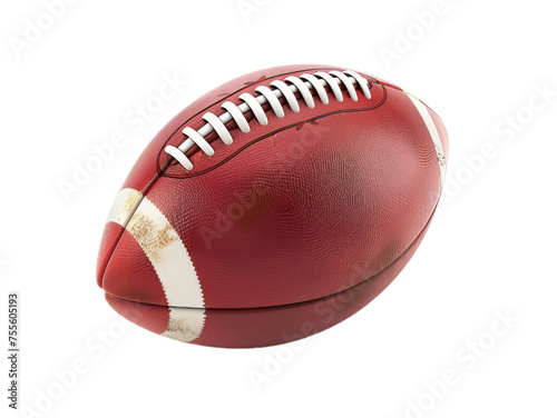 A close up of ball for American football.