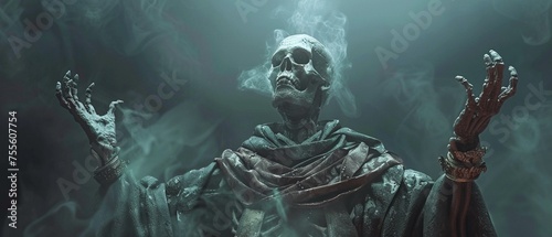 A lich in an undead suit illustrating the revival of past market strategies photo