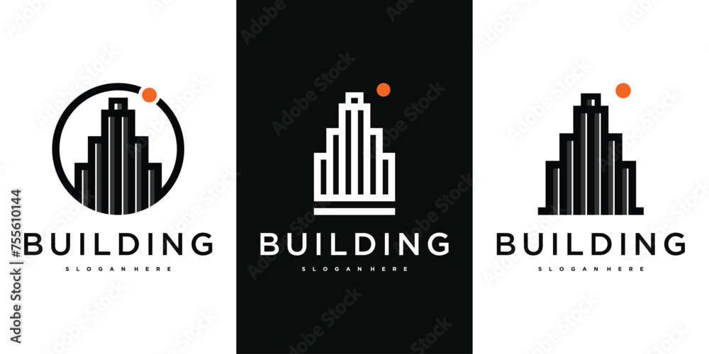Building logo collection. Premium Vector