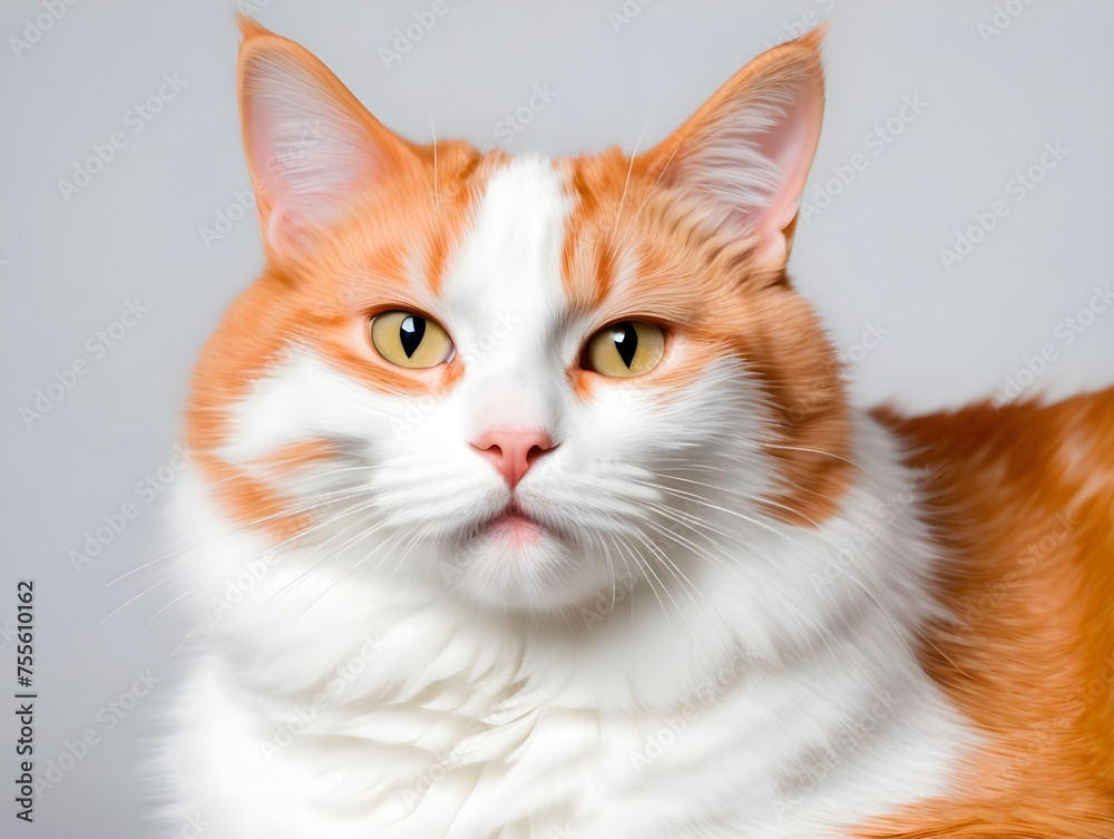 A big handsome red-and-white cat