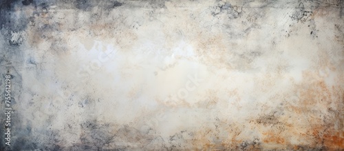 This abstract painting predominantly features white and brown colors, creating a unique visual contrast. The white and brown hues intertwine and overlap, adding depth and texture to the artwork. The © TheWaterMeloonProjec