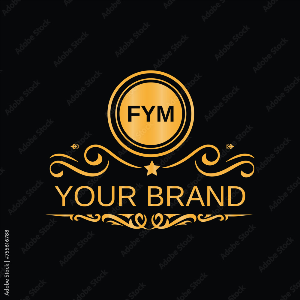 Letter FYM handwritten unique logo design for your business Letter FYM handwritten unique logo design for your business