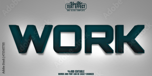 Business editable text effect, customizable corporate and professional 3D font style